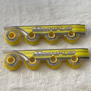 Hi-Lo Yellow Roller Hockey Wheels - Set of 8